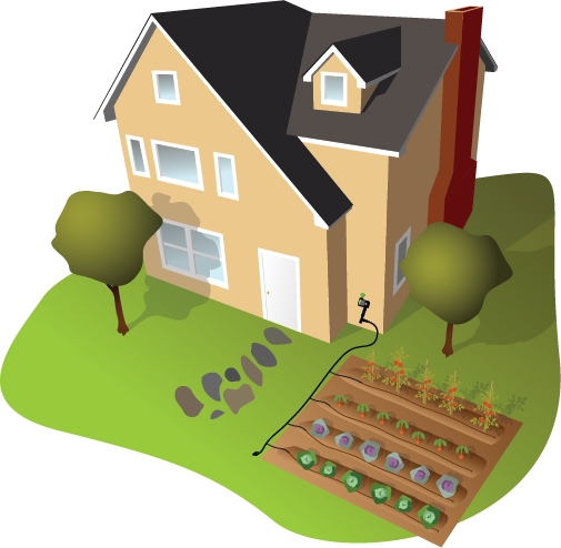 Picture of Vegetable Garden Drip Kit-6 in Spacing